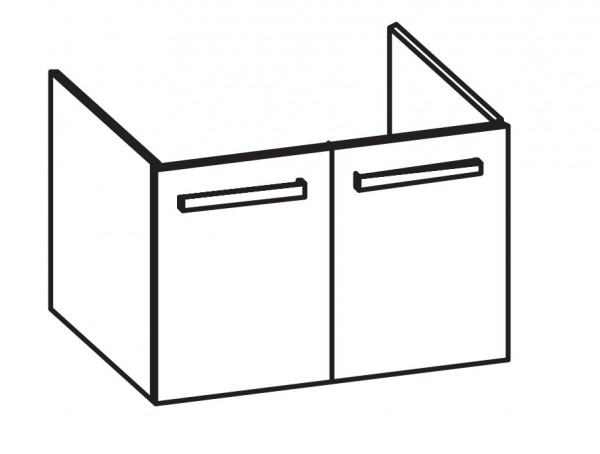 Artiqua 413 Waschtischunterschrank für Acanto 500622, 500630, Eiche Weiß quer NB, 413-WU2T-K164-7186