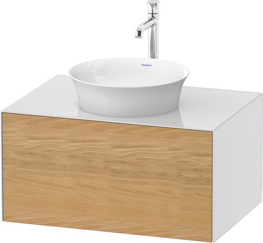 Duravit White Tulip Konsolenwaschtischunterbau wandhängend Natur Eiche & Weiß Matt & Hochglanz 800x5