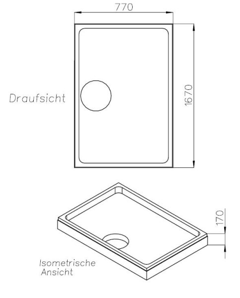Neuesbad Wannenträger für Bette SUPRA 1700x800x65