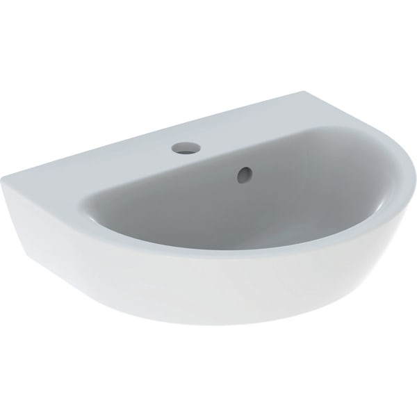 Geberit Renova Handwaschbecken, 45x36cm mit Hahnloch, m. Überlauf, weiss, KeraTect, 500375018