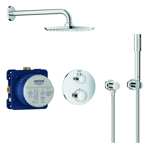 GROHE UP-Duschsystem Grohtherm 34732 mit FMS rund/SmartBox/Kopfb./Brauseset chrom, 34732000