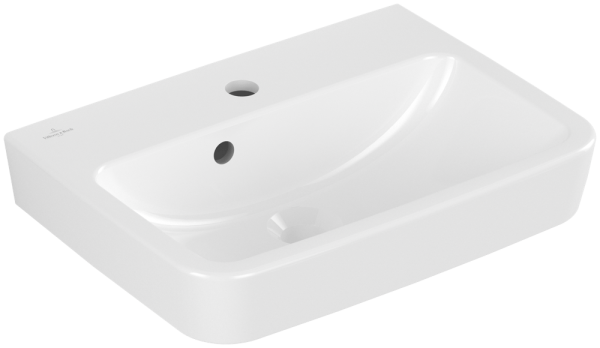 Villeroy & Boch Handwaschbecken O.novo 500x370mm Eckig 1HL. mit Überlauf Weiß Alpin, 43445001