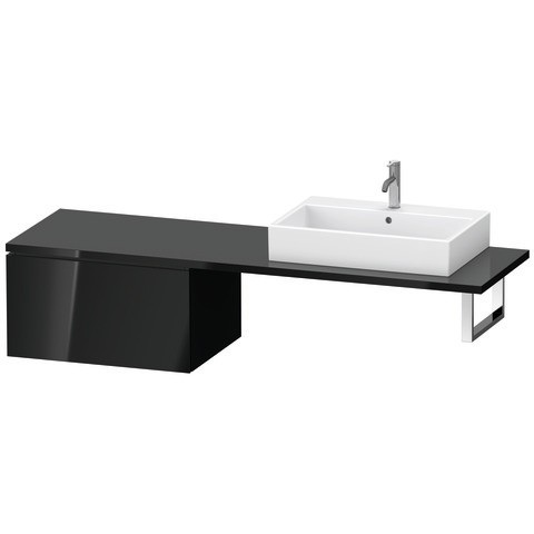 Duravit L-Cube Unterschrank für Konsole Schwarz Hochglanz 720x547x400 mm - LC585404040