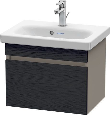 Duravit DuraStyle Waschtischunterbau wandhängend Eiche Schwarz & Basalt Matt 500x368x398 mm - DS6303