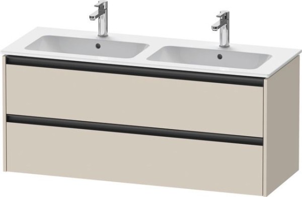 Duravit Ketho.2 Waschtischunterbau wandhängend Taupe Supermatt 1280x480x550 mm - K25266083830000