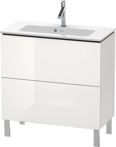 Duravit L-Cube Waschtischunterbau bodenstehend Weiß Hochglanz 820x391x704 mm - LC667408585