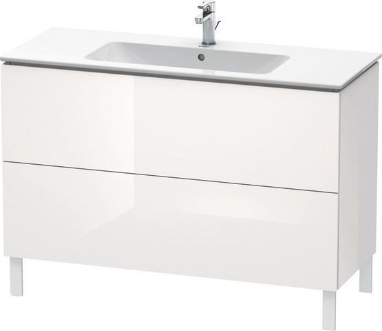 Duravit L-Cube Waschtischunterbau bodenstehend Weiß Hochglanz 1220x481x704 mm - LC662802222