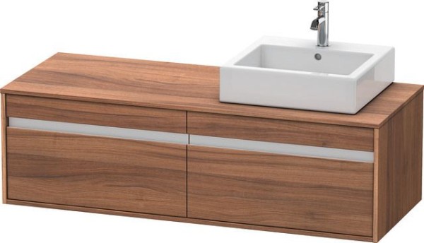 Duravit Ketho Konsolenwaschtischunterbau wandhängend Nussbaum Matt 1400x550x426 mm - KT6697R7979