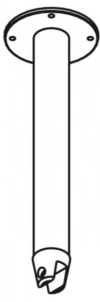 Kermi Decken-/Fußstütze Ibiza 2000 DSDS30740 silber mattglanz, ZDDSDS3I20741K