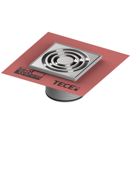 Tece drainpoint S Rostrahmen Kst,150x150, inkl. Rost, angebrachte Dichtmanschette, 3660021