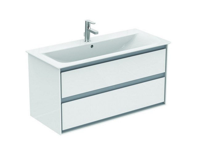 Ideal Standard Ersatzteil obere Schubladenfront CONNECT AIR, f. WTU 1000mm, Braun matt u. Weiß matt, EF659VY