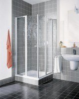 Preview: Kermi Eck-Halbteil rechts Preview: Kermi Eck-Halbteil rechts Nova 2000 ESR 0750x1750, weiss, Kunstglas Kerolan Fontana