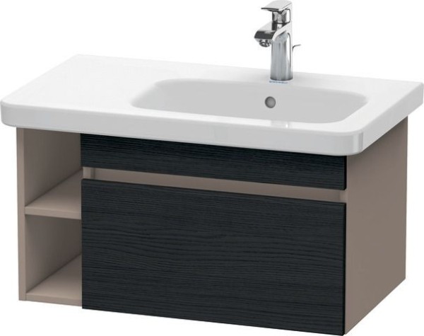 Duravit DuraStyle Waschtischunterbau wandhängend Eiche Schwarz & Basalt Matt 730x448x398 mm - DS6393