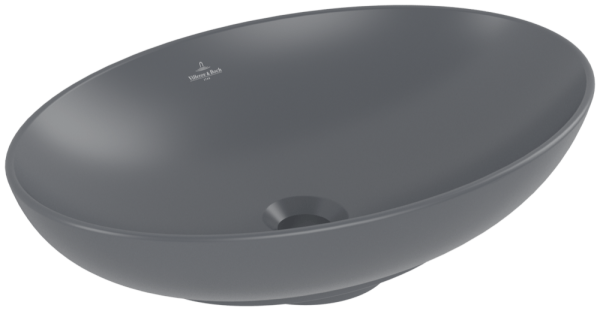 Villeroy & Boch Aufsatzwaschbecken Loop & Friends 4A4 701 560x380x150mm Graphite CeramicPlus, 4A4701