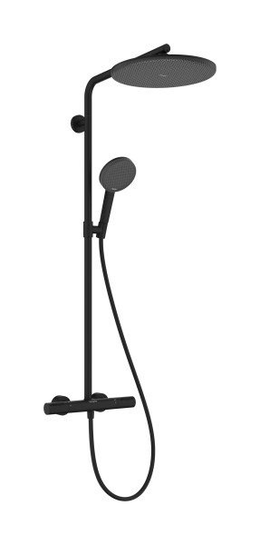 Hansgrohe Showerpipe Raindance Alive S Puro 300 1jet EcoSmart mit Thermostat mattschwarz, 24593670