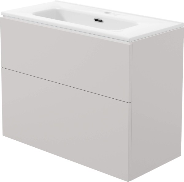 Neuesbad Set: Waschbecken Unterschrank NB1DESTUKU811 + Serie 100 Waschbecken NB1DECTU6U8M1
