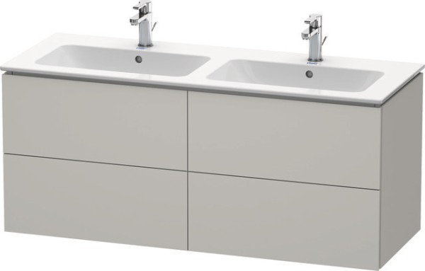 Duravit L-Cube Waschtischunterbau wandhängend Betongrau Matt 1290x481x550 mm - LC625900707