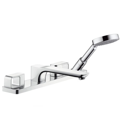 Hansgrohe 4-Loch Wannenarmatur Axor Urquiola F-Set f.Fliesenrand chrom, 11445000