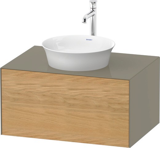 Duravit White Tulip Konsolenwaschtischunterbau wandhängend Natur Eiche & Stein Grau Matt & Hochglanz