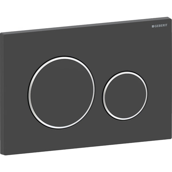 Geberit Geberit Betätigungsplatte Sigma20 für 2-Mengen-Spülung mattschwarz, 115882141