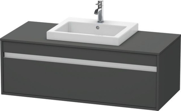 Duravit Ketho Konsolenwaschtischunterbau wandhängend Graphit Matt 1200x550x426 mm - KT679604949