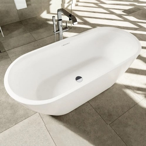 Riho freistehende Badewanne Inspire 180x80 seidenmatt weiß, B085001105