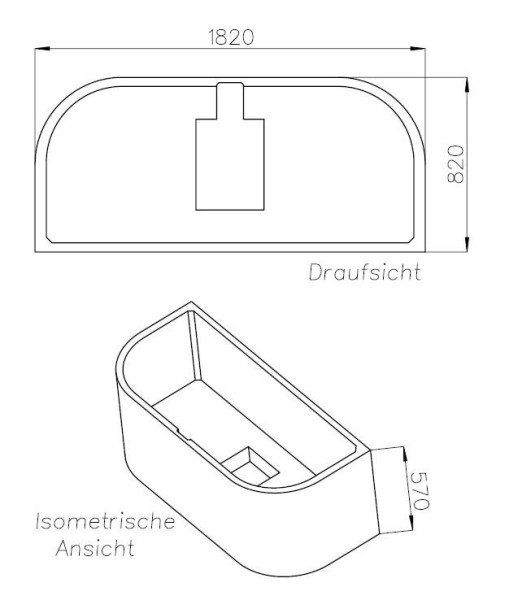 Neuesbad Wannenträger für Bette Starlet 1 185x85 oval