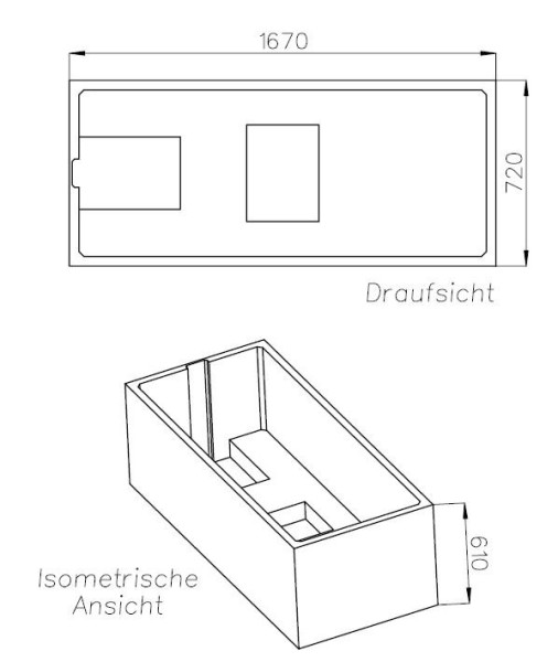 Neuesbad Wannenträger für Hoesch Spectra 170x75