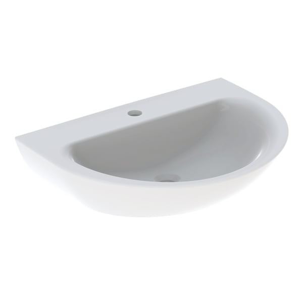 Geberit Renova Waschtisch, 70x52cm mit Hahnloch mittig, ohne Überlauf., weiss, 500665011