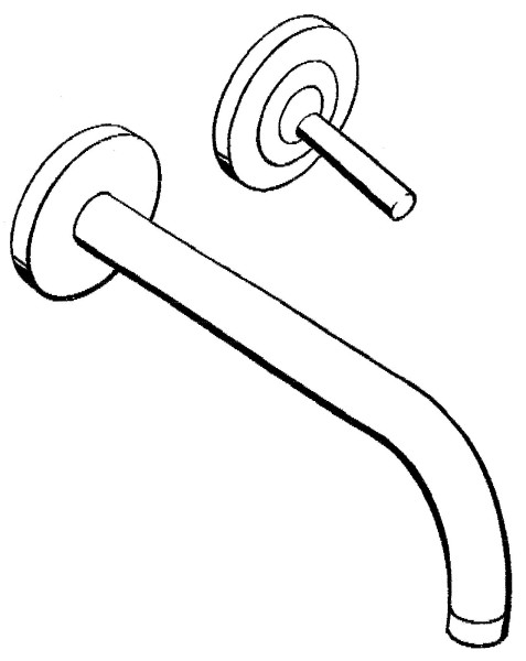 Hansgrohe Waschtischmischer Unterputz Axor Uno chrom mit Auslauf 220mm, 38116000