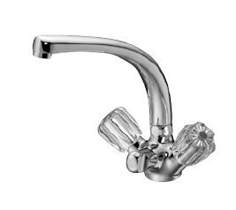 Kaja Classic Spültisch-Einlocharmatur mit, Geräteanschl., Gussausl. 185mm chr., 31710-3-C