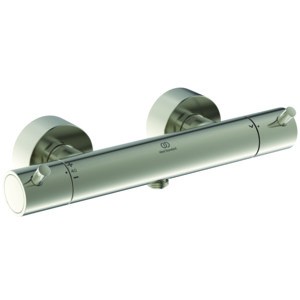 Ideal Standard Brausethermostat Aufputz Ceratherm T125 Pin-Griffe Silver Storm, A7587GN