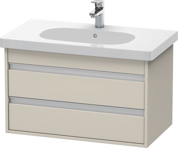 Duravit Ketho Waschtischunterbau wandhängend Taupe Matt 800x455x480 mm - KT664709191