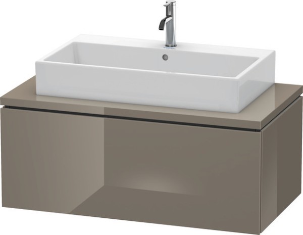 Duravit L-Cube Konsolenwaschtischunterbau wandhängend Flanell Grau Hochglanz 1020x547x400 mm - LC581