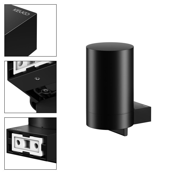 KEUCO Plan Black Selection Lotionspender, schwarz matt, 14951370000