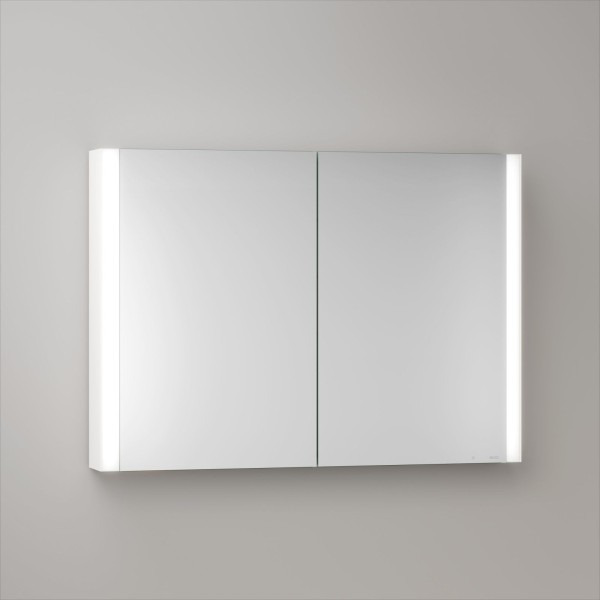 KEUCO Royal Atlas LED Spiegelschrank 100 x 71 x 12,7 cm mit 2 Türen, Aufputz
