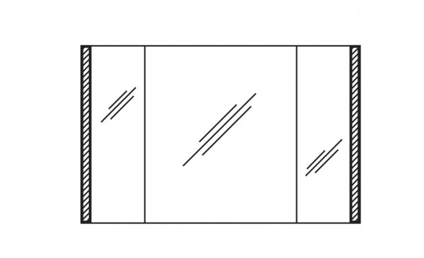 Pelipal Serie 25 Pelipal Spiegelschrank S25-SPS18-RA, B:1100, H:703, T:170mm