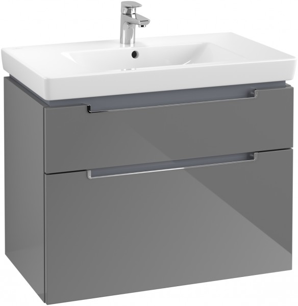 Villeroy & Boch Waschtischunterschrank Subway 2.0 A914 787x590x449mm Griff chromfarbig glänzend Glos