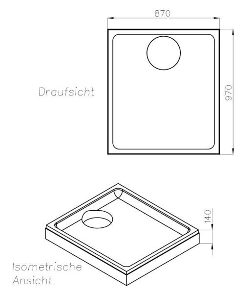 Neuesbad Wannenträger für Geberit Nemea 100x90