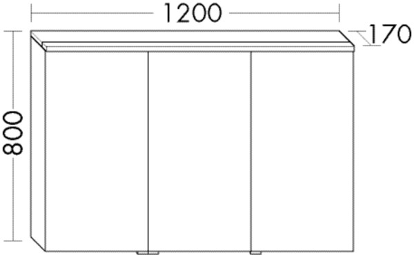 Burgbad Spiegelschrank Eqio Lack Matt 800x1200x170 Dunkelgrau Matt, SPGS120RF6584