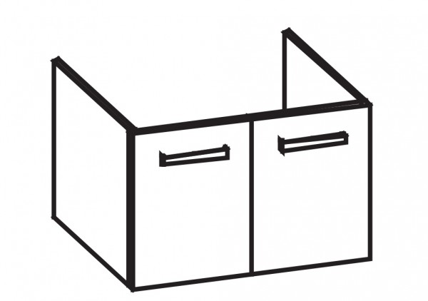 Artiqua 413 Waschtischunterschrank für Preciosa 124280, 124282 Castello Eiche quer NB, 413-WU2T-K39-