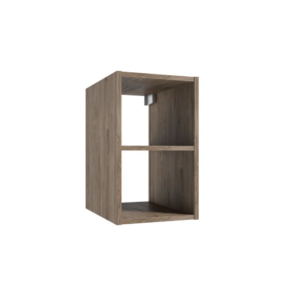 Neuesbad Serie 40 offenes Regal, B:300,H:500,T:430mm, Korpus/Front: Walnuss Rockford Holzdekor