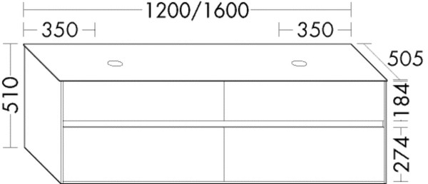 Burgbad Waschtischunterschrank rc40 Maple Natural/Eiche Authentic, SGBN140F4614A0275