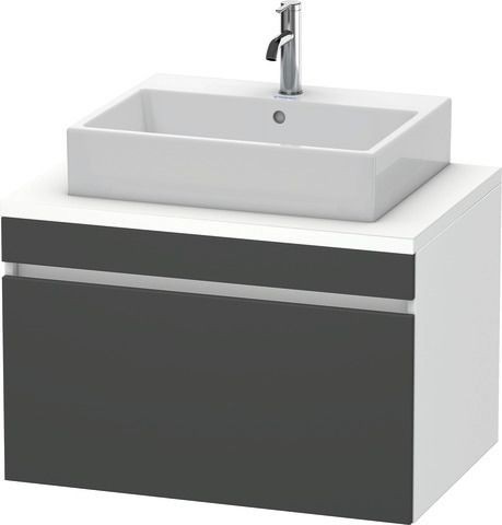 Duravit DuraStyle Konsolenwaschtischunterbau wandhängend Graphit & Weiß Matt 800x548x512 mm - DS5312