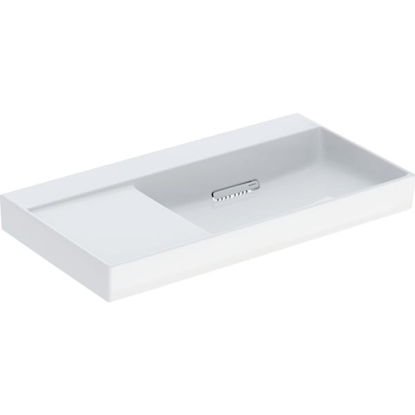 Geberit ONE Waschtisch 90x48,4cm, Abgang horizontal, Ablage links