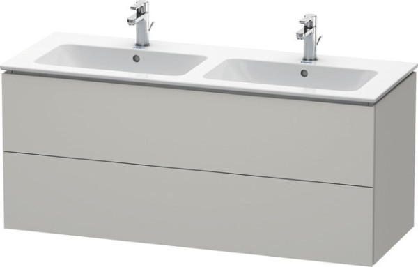 Duravit L-Cube Waschtischunterbau wandhängend Betongrau Matt 1290x481x550 mm - LC625800707