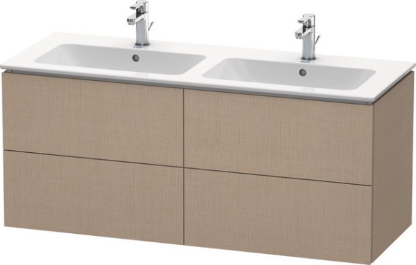 Duravit L-Cube Waschtischunterbau wandhängend Leinen Matt 1290x481x550 mm - LC625907575