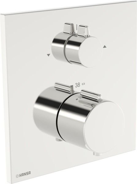 Hansa FM-Set f. zwei Abgänge HANSAEASYTHERM, 8114 Rosette eckig verchromt, 81149262