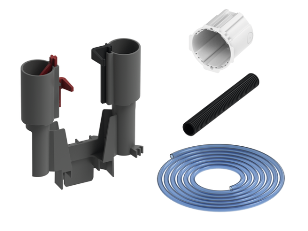 Tece flushpoint pneumat. Fernauslösung f. Spülk. m. Ablaufventil A 5, Rohbauset, 9240977