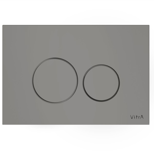 VitrA Origin WC-Betätigungsplatte für 2?Mengen?Spülung Glas Steingrau Matt,740-1607